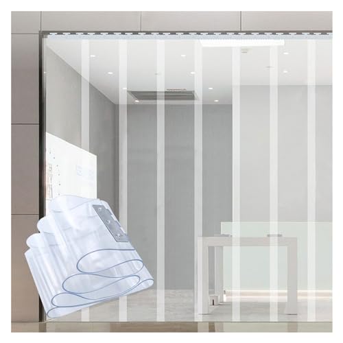 PVC Glatte Kunststoffleiste Türvorhang Transparent PVC Vorhänge und Türen PVC Kunststoffstreifen Vorhang Isolierend und Wärmeisolierend für Terrasse, Küche, Schlafzimmer von Generisch