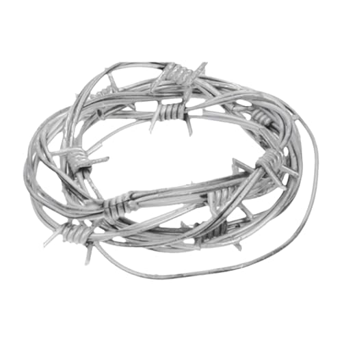 PVC-Halloween-Stacheldrahtgirlande, realistische Zaundekoration für Haus und -Requisiten im Innen- und Außenbereich (2,4 m) Veranstaltungsdekorationen Großhandel (Silver, One Size) von Generisch
