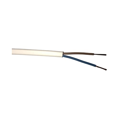 PVC-Schlauchleitung H03VVH2-F 2x0,75mm² flach, weiß (40m) von Generisch
