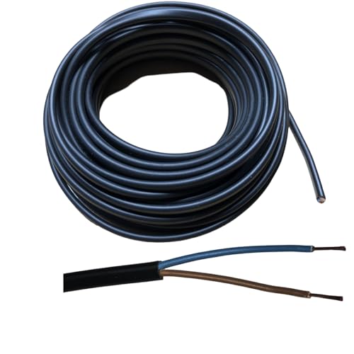 PVC-Schlauchleitung H03VVH2-F 2x0,75mm² flach schwarz (50m) von Generisch