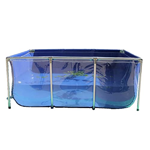 PVC-Segeltuch-Aquarium mit Stahlrahmen – langlebiges Fischzuchtbecken für Koi und Goldfische, ideal für Aquakultur und Ausstellung von Generisch