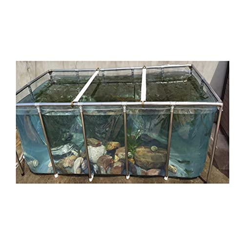PVC-Segeltuch-Aquarium mit Stahlrahmen – langlebiges Fischzuchtbecken für Koi und Goldfische, ideal für Aquakultur und Ausstellung von Generisch
