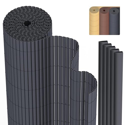 PVC Sichtschutzmatte Sichtschutzzaun 80 x 300 cm Privatsphäre Wetterfest für Garten, Balkon und Terrasse, Sichtschutz mit Strukturierte Oberfläche, Balkonumrandung mit Kabelbindern & Abdeckung PVC Sichtschutzmatte Sichtschutzzaun 80 x 300 cm Privatsphäre Wetterfest für Garten, Balkon und Terrasse, Sichtschutz mit Strukturierte Oberfläche, Balkonumrandung mit Kabelbindern & Abdeckung von Generisch