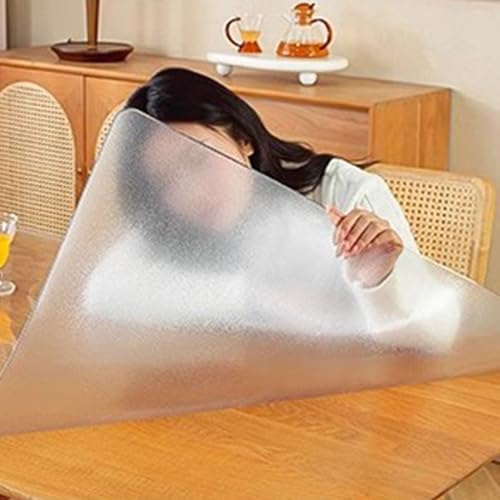 PVC Tischschutzfolie - Kristallklar, weich, wasserdicht, Tischdeckenmatte, waschbar & verschleißfest für Ess- und Couchtische PVC Tischschutzfolie - Kristallklar, weich, wasserdicht, Tischdeckenmatte, waschbar & verschleißfest für Ess- und Couchtische von Generisch