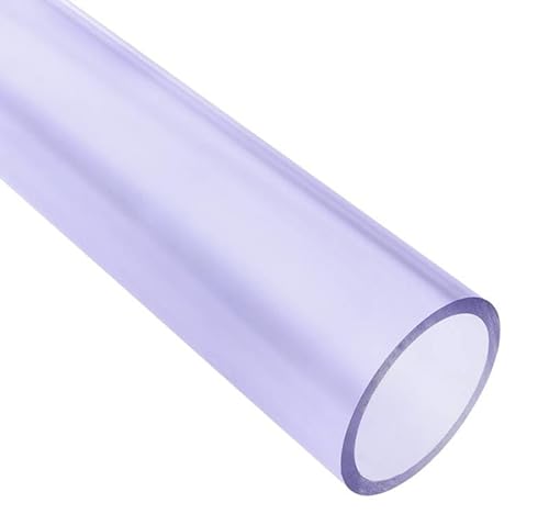 PVC-U Druckrohr Transparent Ø63mm | 1000mm Lang | Wandstärke: 3mm | PVC Rohr TRANSPARENT für Poolverrohrung | (Ø63mm | 1000mm Lang) von Generisch