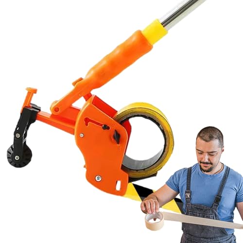 Painters Tape Applicator Tool - Manual Floor Masking Roller, Laying Trim Guide | Tape Pushing Edge Sealer, Painting Line Press, Track Grip Tool, Adhesive Cover Decor Strip Protection von Generisch