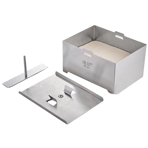Paneer-Presse, Paneer-Form - Paneer-Abtropfgestell und Sieb aus Edelstahl - Wasser entfernen, Paneer-Presse, spülmaschinenfest, Paneer-Presse für selbstgemachtes Paneer von Generisch