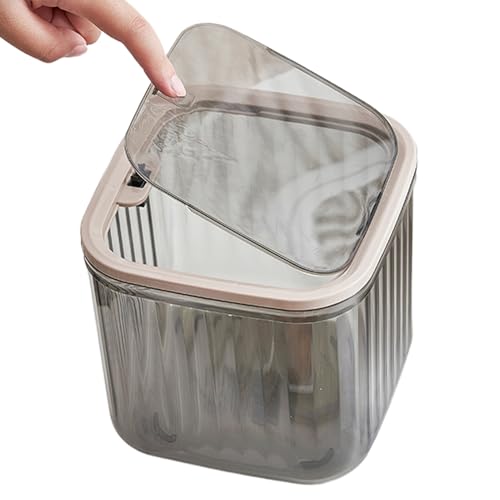 Papierkorb Für Schreibtisch - Staubgeschützte Aufbewahrungsbox Für Hautpflege,Klarer Platzsparender Behälter Für Küche Badezimmer Schlafzimmer Arbeitszimmer Makeup Utensilien & Papierabfälle von Generisch