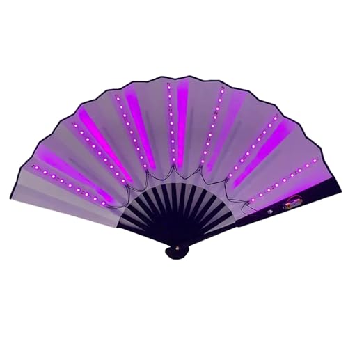Papiertaschenventilator Set Faltbare Handventilatoren für Anlässe Dekorative Ventilatoren für Partys Home Feiern (Purple, One Size) von Generisch