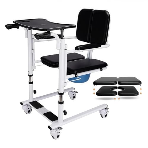 Patientenhebestuhl, 180° geteilter Sitz-Transferstuhl, Nachttisch-Toilette und Duschstuhl für ältere Menschen und Behinderte, 150 kg Tragfähigkeit für Heim- und Krankenhauspflege Patientenhebestuhl, 180° geteilter Sitz-Transferstuhl, Nachttisch-Toilette und Duschstuhl für ältere Menschen und Behinderte, 150 kg Tragfähigkeit für Heim- und Krankenhauspflege von Generisch