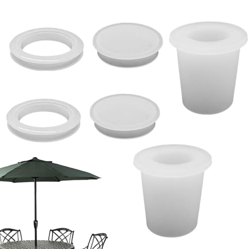 Patio Marktschirm Lochring, 6 Stücke Tisch Marktschirm Einsatzring, Passt Für 5-6.4 cm Tischloch Sonnenschirm Adapter Für Marktschirme Outdoor Café Picknick Terrasse von Generisch