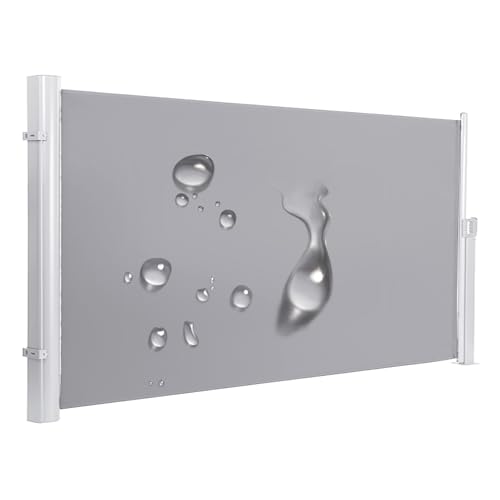 Patio Seitenmarkise Ausziehbar Outdoor Sichtschutz Wasserdicht UV-beständig für Garten Hof Balkon Höhe 63-79in (160-200cm) Länge 118-197in (300-500cm) von Generisch