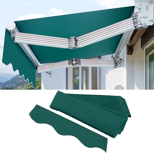 Patio Sun Shade Canopy Replacement Fabric Top CoverOutdoor Markise for Front Yard Doors and PatiosUV Protection Green 1.4x4.5 m von Generisch