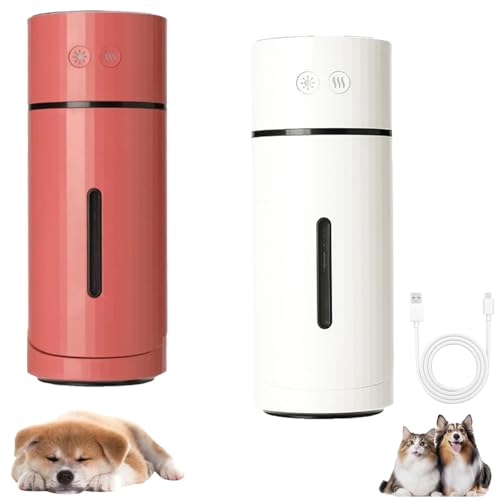Pawbreath 2.0 Dog Humidifier - 100% Pet-Safe, No Risks, Minipaw Dog Humidifiers with Whisper-Quiet/90° Adjustable Mist, Creates a Moisturized Environment for Dogs (Red+White) von Generisch