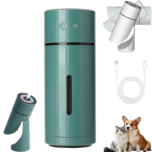 Pawbreath 2.0 Dog Humidifier - 100% Pet-Safe, Pawbreath Humidifier, Minipaw Dog Humidifiers, with Whisper-Quiet/90° Adjustable Mist, Creates a Safe,Moisturized Environment for Dogs (Green) von Generisch