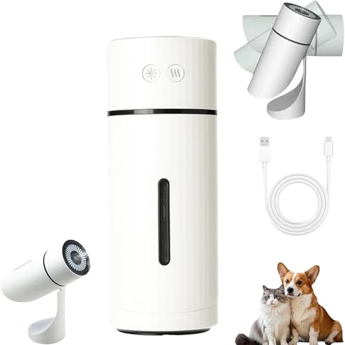 Pawbreath 2.0 Dog Humidifier - 100% Pet-Safe, Pawbreath Humidifier, Minipaw Dog Humidifiers, with Whisper-Quiet/90° Adjustable Mist, Creates a Safe,Moisturized Environment for Dogs (White) von Generisch