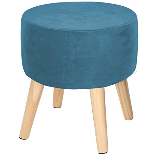 Peacock Blue Stretch Velvet Small Ottoman Slipcover - Round Storage Footstool Protector and Stylish Ottoman Pouf Cover Fits 81.3 cm x 45.7 cm Furniture Peacock Blue Stretch Velvet Small Ottoman Slipcover - Round Storage Footstool Protector and Stylish Ottoman Pouf Cover Fits 81.3 cm x 45.7 cm Furniture von Generisch