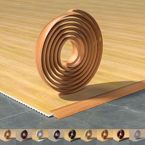 Peel And Stick Bodenübergangsstreifen, Selbstklebend Bodenbelag-Schwellenstreifen, Selbstklebender Flacher Trennstreifen Zum Verbinden Von Bodenlücken(Yellow Oak,35 mmx1 m) von Generisch