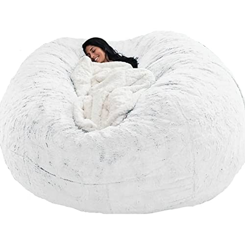Pelz-Pouf-Bezug – Übergroße, gemütliche Liege, Sofa, Stuhl für Wohn- und Schlafzimmermöbel, 150 × 75 cm, Füllung nicht im Lieferumfang enthalten von Generisch