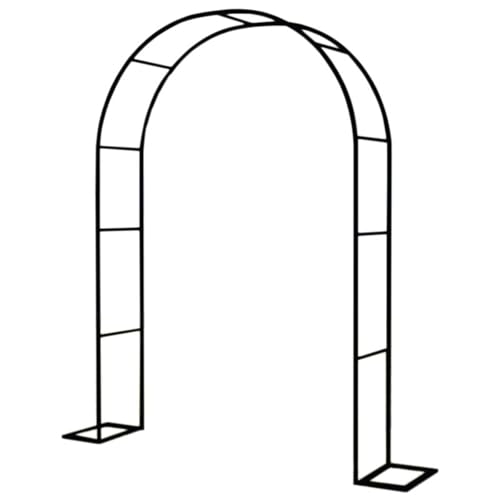 Pergola-Bogenspalier aus rostfreiem Metall, wetterfeste Gartenlaube für Kletterpflanzen, Hochzeits- und Brautparty-Dekorationen, stabiler schwarzer Rahmen (350 x 250 cm) von Generisch