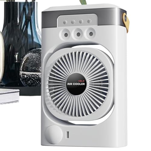 Persönliche Klimaanlage Mit 3 Geschwindigkeiten - Tischluftkühler & 7-Farben Nachtlicht | Tragbarer Luftzirkulator Mit Befeuchtungsfunktion | Ideal Für Büro, Schlafzimmer Und Kabinen | USB-Betrieb Persönliche Klimaanlage Mit 3 Geschwindigkeiten - Tischluftkühler & 7-Farben Nachtlicht | Tragbarer Luftzirkulator Mit Befeuchtungsfunktion | Ideal Für Büro, Schlafzimmer Und Kabinen | USB-Betrieb von Generisch