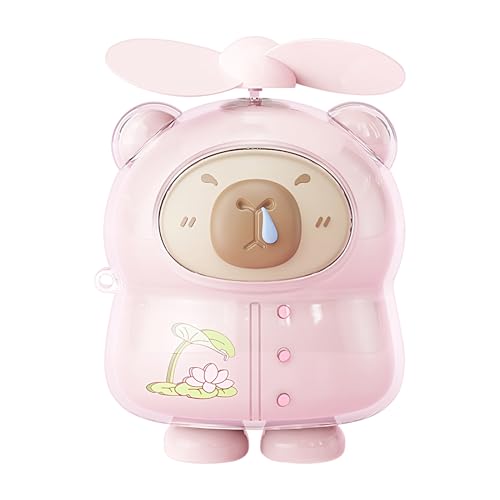 Personal Fan, Cute Cooler, Usb Rechargeable Quiet Operating Compact Size Capybara Design Lightweight Build Energy Efficient, Cooling Fan for Travel, Outdoor, 2.24x2.28x3.23inches von Generisch