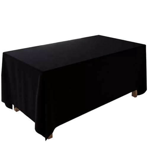 Personalisierbare schwarze Samt-Tischdecke für Konferenzen, Hochzeiten und Partys, 160 x 300 cm, elegante Abdeckung für Veranstaltungen und Feiern von Generisch
