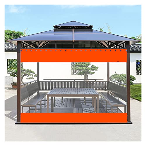 Personalisierbare transparente Plane mit Ösen – Outdoor-PVC-Abdeckung für Balkon, Wohnmobil, Gartenpavillon, Anti-Frost-Winddicht, 2 x 2 m von Generisch