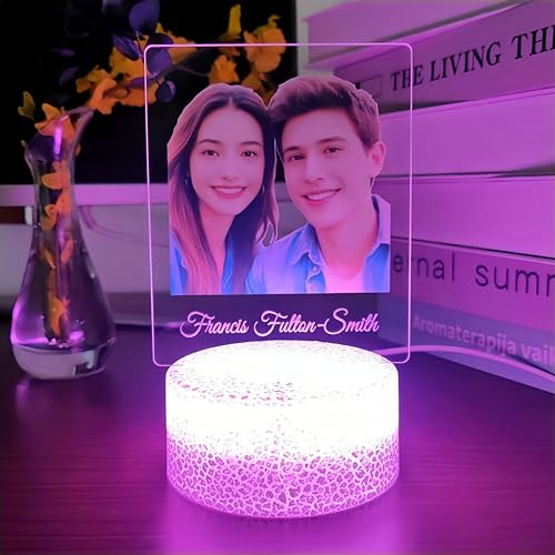 Personalisierte Geschenke - Hochwertige 3D Foto Glas Geschenke für Valentinstag, Weihnachten, Jahrestag, Geburtstag (Personalisierung 3) von Generisch