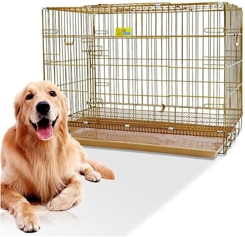 Pet Crate Hundekäfig Box für Training, Faltbare Heavy Duty Hundehütte Metall Hund Oder Haustierbox für Große Haustiere Training Mit Tablett Und Griff Pet Crate Hundekäfig Box für Training, Faltbare Heavy Duty Hundehütte Metall Hund Oder Haustierbox für Große Haustiere Training Mit Tablett Und Griff von Generisch