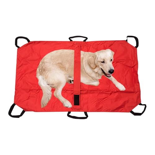 Pet Stretcher, Animal Rescue Carrier, Foldable Transfer Mat with Safety Strap, Lightweight Patient Lift Support for Cat, Puppy, Vet Travel, 47.24x29.13x1.18 inches von Generisch