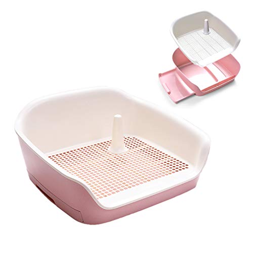 Pet Töpfchen Hundetoilette mit Netzpolsterhalter und Zaun - 2-lagiges System für einfache Reinigung und Training von Generisch