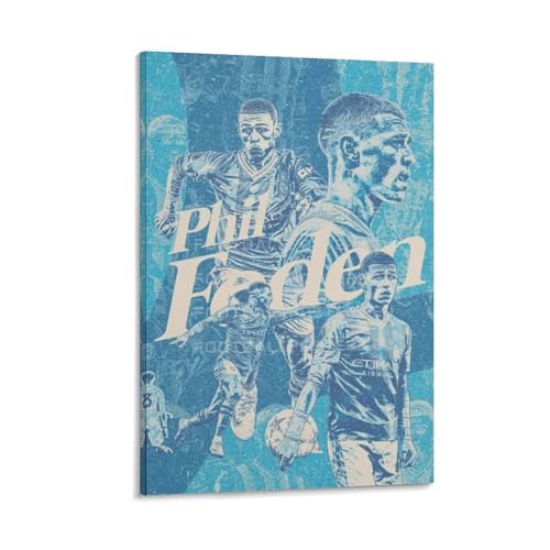 Phil Foden Fußball-Poster, Athleten-Poster (3) (1), Heimdekor-Poster, Wandkunst, Bilddruck, dekoratives Gemälde-Poster, 60 x 90 cm von Generisch