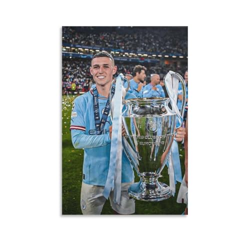 Phil Foden Fußball-Poster, Sportler-Poster (2), Wandkunst, Poster, Drucke, Heimdekoration, Bild, Leinwand, Gemälde, Poster, 40 x 60 cm von Generisch