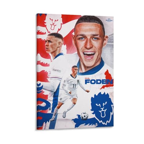 Phil Foden Fußball-Poster, Sportler-Poster (21), Leinwand-Kunstdrucke, Poster, Foto, Bild, Malerei, Poster, Raumdekoration, 30 x 45 cm von Generisch