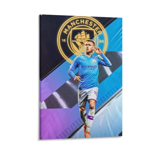 Phil Foden Fußball-Poster, Sportler-Poster (25), Wandkunst, Poster, Drucke, Heimdekoration, Bild, Leinwand, Gemälde, Poster, 60 x 90 cm von Generisch