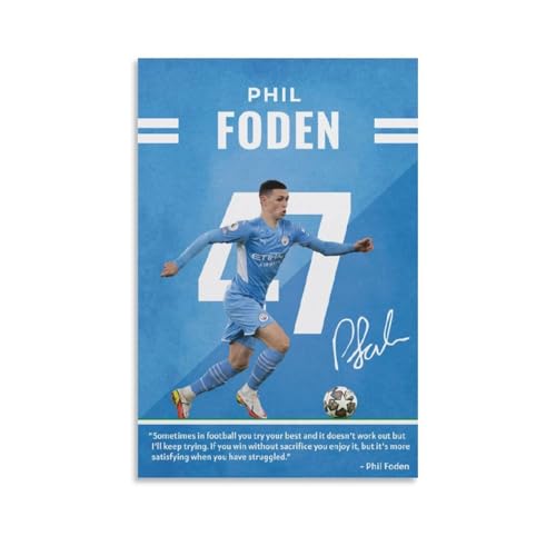 Phil Foden Fußball-Poster, Sportler-Poster (3), Bilddruck, Wandkunst, Poster, Gemälde, Leinwand, Poster, Kunstwerke, Raumästhetik, 60 x 90 cm von Generisch