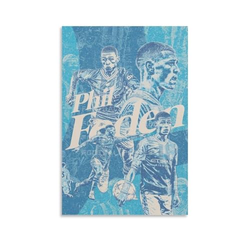 Phil Foden Fußball-Poster, Sportler-Poster (3) (1), Wandkunst-Poster, Drucke, Heimdekoration, Bild, Leinwand, Malerei, Poster, 30 x 45 cm von Generisch