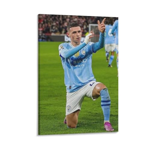 Phil Foden Fußball-Poster, Sportler-Poster (5), Poster, Kunstdruck, Wandfoto, Malerei, Poster, hängendes Bild, Familiendekoration, 40 x 60 cm von Generisch