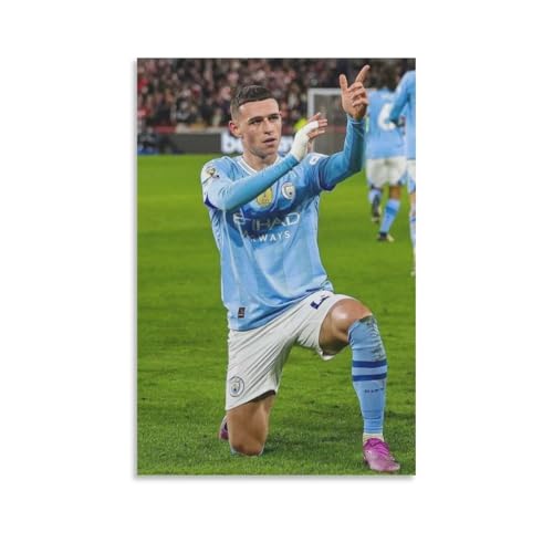 Phil Foden Fußball-Poster, Sportler-Poster (5) auf Leinwand, Wandkunst, Poster, dekorativ, moderner Druck, Bild, Kunstwerke, Poster, 50 x 75 cm von Generisch