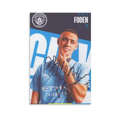 Phil Foden Fußball-Poster, Sportler-Poster (7), Druck, Fotokunst, Malerei, Leinwand, Poster, Zuhause, moderne Dekoration, Poster, 30 x 45 cm von Generisch