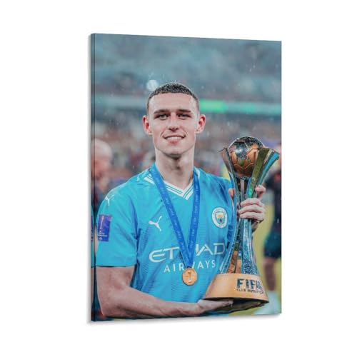 Phil Foden Fußball-Poster, Sportler-Poster (8) auf Leinwand, Wandkunstdrucke, Poster, Foto, Gemälde, Poster, Raumdekoration, 20 x 30 cm von Generisch