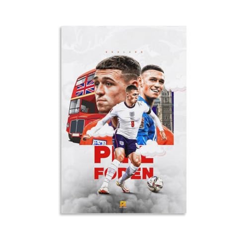 Phil Foden Fußball-Poster, Sportler-Poster (9), Bilddruck, Wandkunst, Poster, Gemälde, Leinwand, Poster, Kunstwerke, Raumästhetik, 40 x 60 cm von Generisch