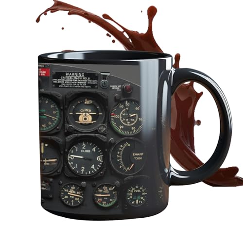 Pilot Tasse Geschenk Lustiger Kaffeetasse Piloten Edition Keramik Becher Flugzeug Kaffeetassen Multifunktionaler Trinkbecher Für Tee, Saft, Milch von Generisch