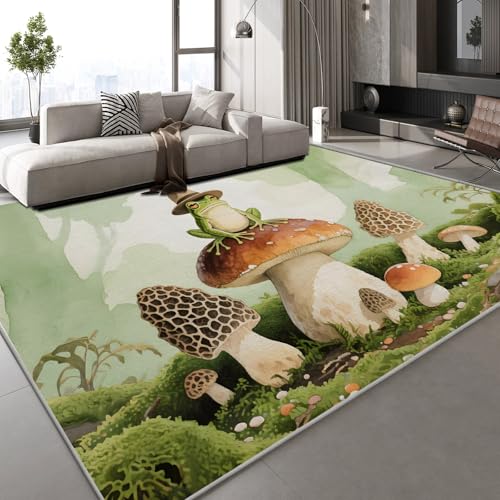 Pilze Pflanzen Teppich Kinderteppich Modern 3D Gemalter Wald Teppich Kinderzimmer Kurzflor Teppiche rutschfeste Spielteppiche für Schlafzimmer Wohnzimmer Zimmer 150x210 cm Pilze Pflanzen Teppich Kinderteppich Modern 3D Gemalter Wald Teppich Kinderzimmer Kurzflor Teppiche rutschfeste Spielteppiche für Schlafzimmer Wohnzimmer Zimmer 150x210 cm von Generisch