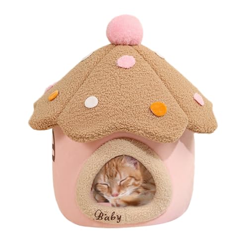 Pilzförmiges Katzenbett, Haustierzelt für Katzen, Katzenhöhlenbett, Katzenzelthaus, warme Haustierhöhle für Katzen, abnehmbares Kissen, Katzenbett, waschbare Katzenhöhle, Indoor-Katzenbett, Katzenhaus Pilzförmiges Katzenbett, Haustierzelt für Katzen, Katzenhöhlenbett, Katzenzelthaus, warme Haustierhöhle für Katzen, abnehmbares Kissen, Katzenbett, waschbare Katzenhöhle, Indoor-Katzenbett, Katzenhaus von Generisch
