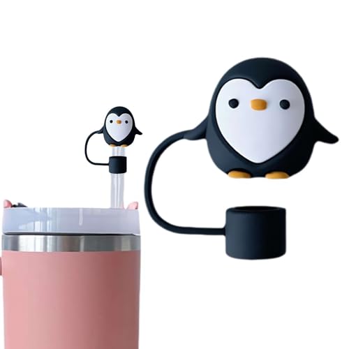 Pinguin-Strohabdeckung für Stanley, 10 mm, Silikon-Trinkhalm-Abdeckkappe für Stanley-Becher, Zubehör, Stroh-Staubschutz, PVC, Cartoon-Strohabdeckung, Strohabdeckung für wiederverwendbare Strohhalme, Pinguin-Strohabdeckung für Stanley, 10 mm, Silikon-Trinkhalm-Abdeckkappe für Stanley-Becher, Zubehör, Stroh-Staubschutz, PVC, Cartoon-Strohabdeckung, Strohabdeckung für wiederverwendbare Strohhalme, von Generisch
