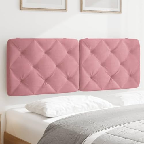 Pinkes Samt-Kopfteilkissen, 140 cm, Luxus-Bettkissen für King-Size-Betten, weiches Kopfteil, Stützkissen, dekoratives Schlafzimmer-Rückenlehnenkissen Pinkes Samt-Kopfteilkissen, 140 cm, Luxus-Bettkissen für King-Size-Betten, weiches Kopfteil, Stützkissen, dekoratives Schlafzimmer-Rückenlehnenkissen von Generisch
