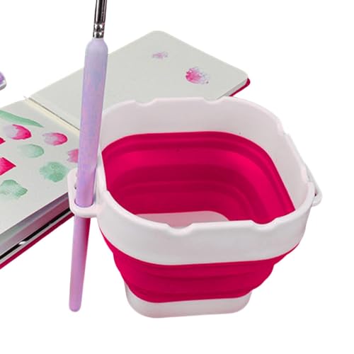 Pinselreiniger | Tragbare Zusammenklappbare Pinselwaschanlage - 1.2L Wascheimer Pinselhalter Reiniger Mal-erei Wasserbecher Für Aquarell Ölmalerei von Generisch