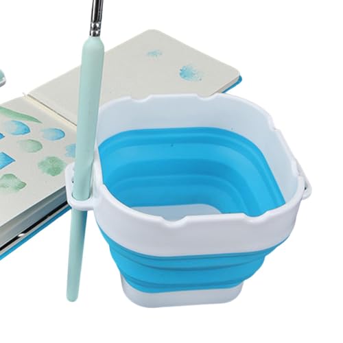 Pinselreiniger – Tragbarer Pinsel-Wascher, 1,2 l Wascheimer, Pinselhalter, faltbarer Wasserbecher für Aquarell, Acryl, Ölgemälde, Künstlerwerkzeuge, Studio und Outdoor U von Generisch